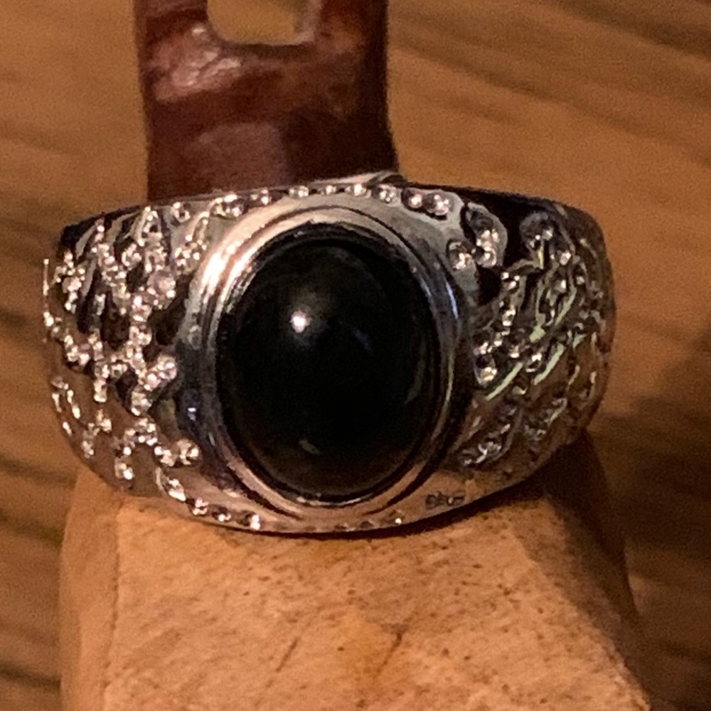 Men  black onyx ring